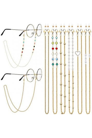 HAOBIN 6 Morceaux ChaîNe Lunettes Femmes ChaîNes De Lunettes De Soleil ChaîNe Pour Lunettes Lunettes Cordon 12 PièCes Anneaux