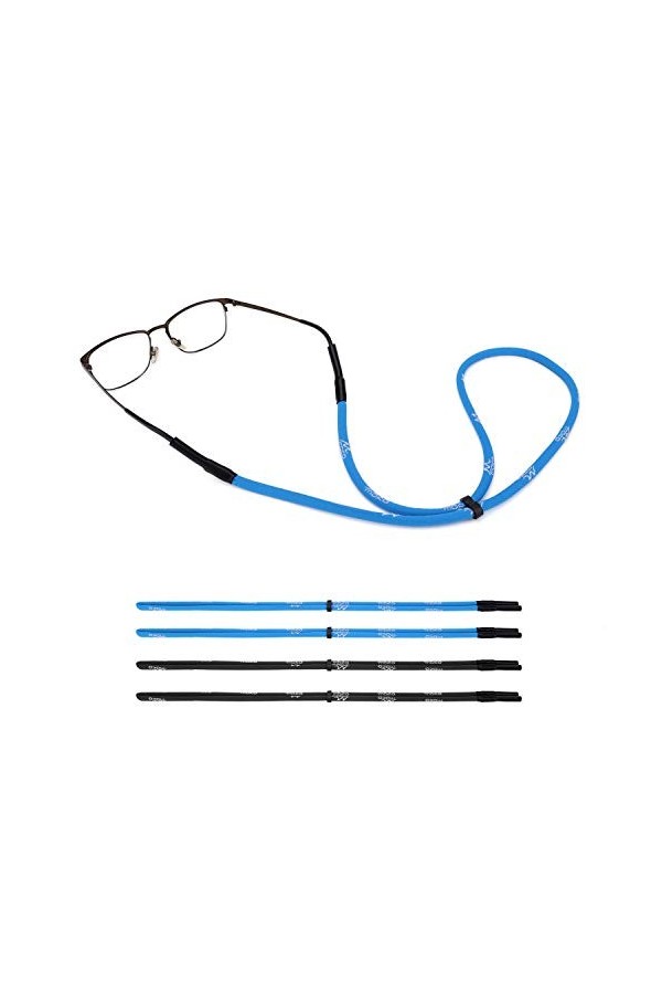 MoKo Ajustable Cordons à Lunettes, [Lot de 4] Corde de Sport Lunettes de Soleil Retenue, Titulaire de Lunettes de Sécurité po