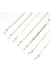 Hemoton Paquet de 7 Chaînes de Lunettes Chaîne de Lunettes Dorées Chaîne de Lunettes Collier de Chaîne de Lunettes Porte-Chaî