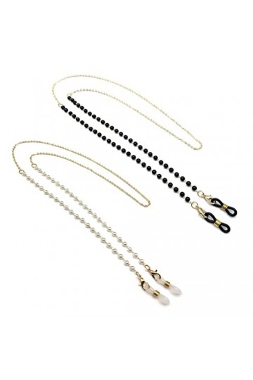 ZMREN 2 Pièces Chaînes de Lunettes de Soleil Femmes Cou Cordon Bandeau lanière