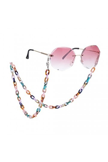 Dreamtimes Lunettes Chaîne Sangle Titulaire Cordon Acrylique Lunettes De Soleil Collier Retenue Longe pour Femmes Filles Homm