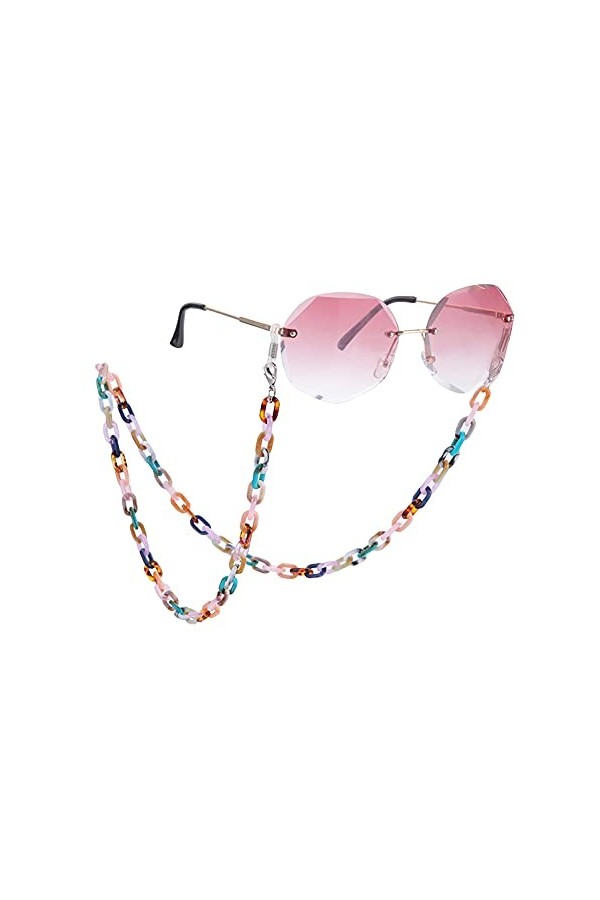 Dreamtimes Lunettes Chaîne Sangle Titulaire Cordon Acrylique Lunettes De Soleil Collier Retenue Longe pour Femmes Filles Homm