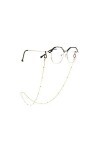 TseenYi Chaîne de lunettes antidérapantes en alliage avec perles en forme de serpent Doré Support de lunettes de soleil Acces