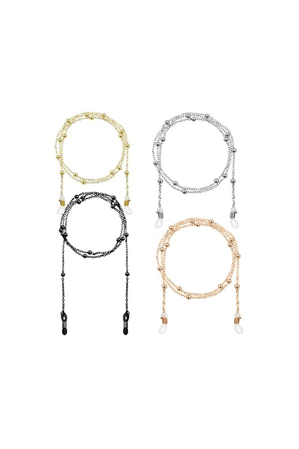 4 Pcs Chaîne Lunettes Femmes Chaîne pour Lunettes Cordon Lunettes Chaîne de Lunettes de Soleil Chaîne de Lunettes pour Lunett
