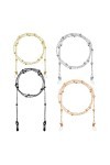 4 Pcs Chaîne Lunettes Femmes Chaîne pour Lunettes Cordon Lunettes Chaîne de Lunettes de Soleil Chaîne de Lunettes pour Lunett