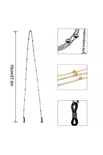 4 Pcs Chaîne Lunettes Femmes Chaîne pour Lunettes Cordon Lunettes Chaîne de Lunettes de Soleil Chaîne de Lunettes pour Lunett