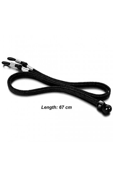 3 Pièces Sangle de Lunettes PU Corde de Lunettes pour Lunettes de Sport et Lunettes de Soleil, Noir