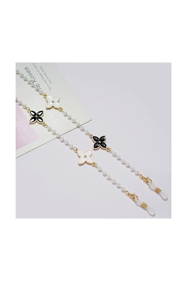 Perles Perles Fleur Lien Chaîne Lunettes Masque Visage Collier Lunettes De Lecture Lunettes De Soleil Sangle Cordon Titulaire