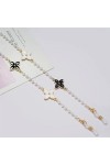 Perles Perles Fleur Lien Chaîne Lunettes Masque Visage Collier Lunettes De Lecture Lunettes De Soleil Sangle Cordon Titulaire