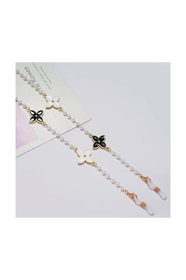 Perles Perles Fleur Lien Chaîne Lunettes Masque Visage Collier Lunettes De Lecture Lunettes De Soleil Sangle Cordon Titulaire