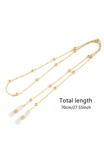 Janerowee 2 PCS Chaîne Lunettes,retenue des Lunettes Long Collier,Chaînes de lunettes en métal Accessoires de Mode,Lunettes d