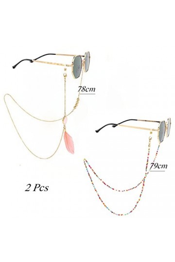 Bohend Mode Chaîne de lunettes de soleil Or Perles Femmes Chaîne de lunettes Perle Accessoires pour lunettes pour lunettes