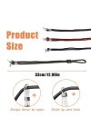 CUHZA Cordon Lunettes Corde à Lunettes, 4Pcs Réglable Universel Attaches Lunettes Sangles PU Lunettes Chaîne Ficelle Titulair