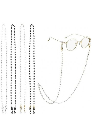 HDKAJL Chaîne de Lunettes 4 Pièces, Chaîne de Cordons de Lunettes, Chaîne de Lunettes Pour Femmes, Sangle de Lunettes de Lani