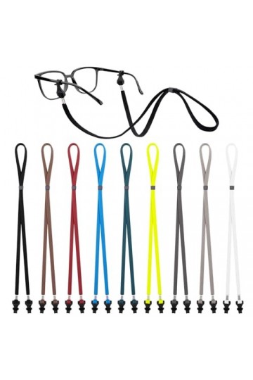Hifot 9 Pièces Cordon Lunettes Sport, Cordon Réglable pour Porte Lunettes, Chaine Lunettes Multicolore Attache Lunette, Antid