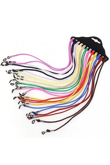 ZARRS Cordon Lunettes,Verres de Cordon 12 pièces Multicolore Chaîne de Lunettes pour Lunettes de Sport de Sport en Plein Air 
