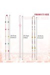 Hifot 8 Pièces Cordons à Lunettes Enfants, Multicolore Perles Chaine Lunettes Réglable Universel Masque Chaîne pour Femmes Ho