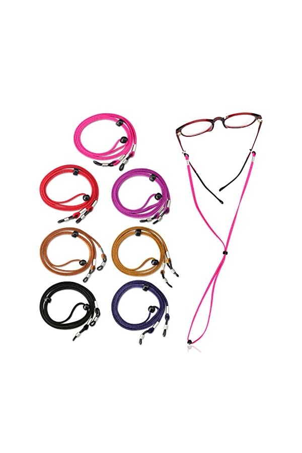 Cuir Pu Lunettes Cordons Lunettes Réglables Cuir PU