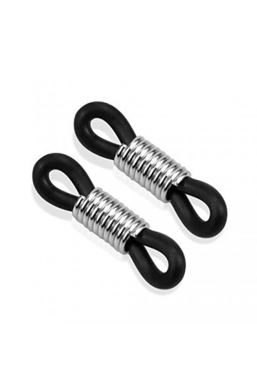 50pcs Boucle Attache en Caoutchouc,Réglables Silicone Dextrémités de Lunettes,Antidérapantes Chaîne titulaire pour Lunettes,