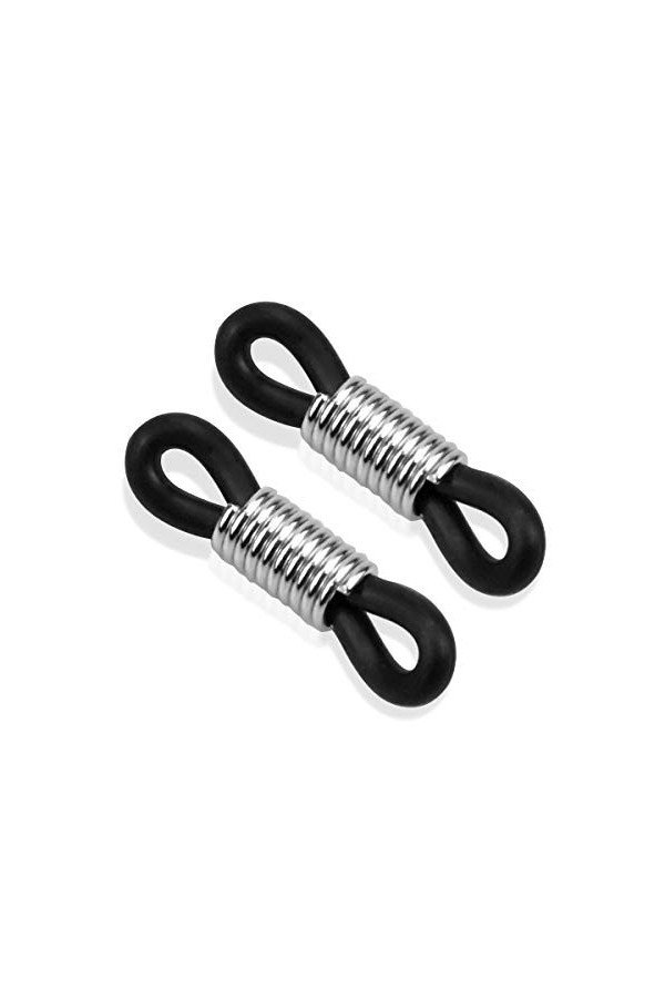 50pcs Boucle Attache en Caoutchouc,Réglables Silicone Dextrémités de Lunettes,Antidérapantes Chaîne titulaire pour Lunettes,