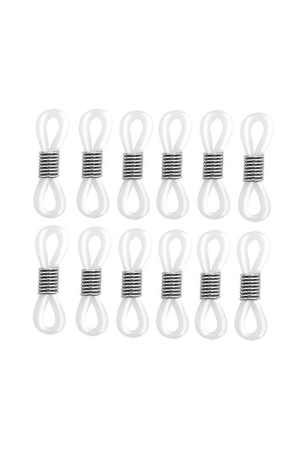 SUMPIGGER Lot de 50 chaînes de lunettes avec extrémités en silicone pour accrocher des lunettes - Noir - Taille Unique