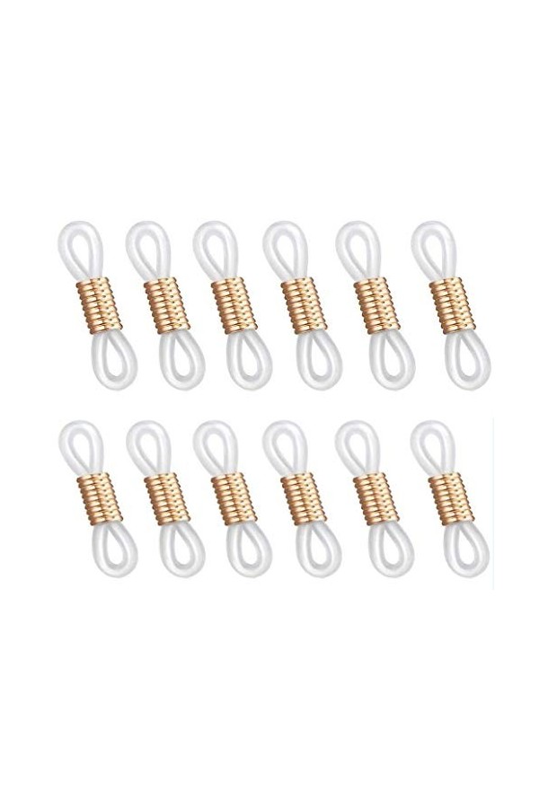 SUMPIGGER Lot de 50 chaînes de lunettes avec extrémités en silicone pour accrocher des lunettes - Noir - Taille Unique