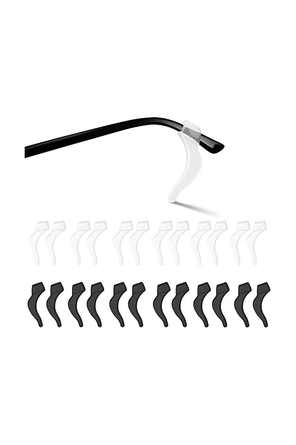 MMOBIEL 12&nbsp;paires de crochets universels en silicone, embouts de branches antidérapants et support pour lunettes de vue, lune