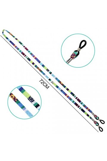 8 Pièces Cordon Lunettes Ensemble De Avec Cordon De Lunettes,Chaîne Lunettes de Soleil, Style ethnique bohème Cordon De Lunet