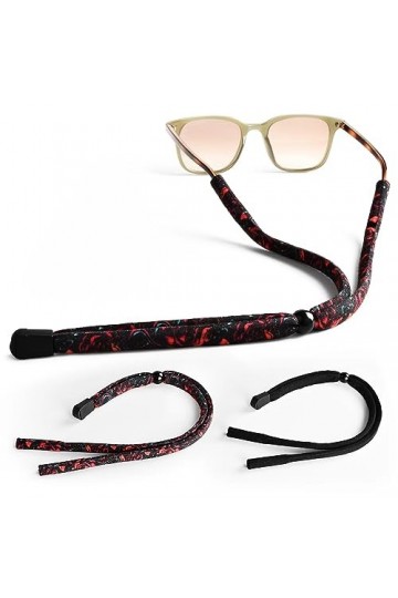 VOOGLASS Lot de 2 sangles de lunettes de soleil pour homme, chaîne de lunettes pour femme, support de lunettes, Hhua