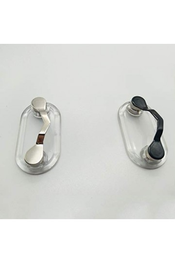 Ziyero 2 Pièces Support Magnétique pour Lunettes en Acier Inoxydable Peut être Attaché Aux Vêtements, pour Lunettes, Lunettes