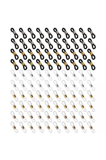 LIPIODOL 100pcs Attaches de Lunettes en Chaîne à Lunettes Cordon Extremite pour Lunettes Connecteur Extrémité Chaîne de Lunet