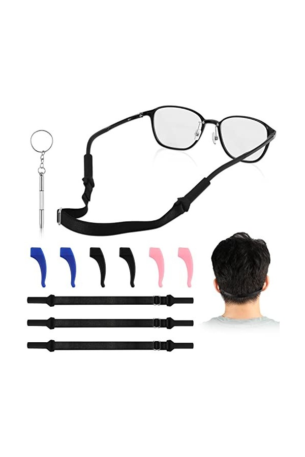 Lunettes Sangles Lunettes de Retenue Lunettes Antidérapantes Lunettes de Sport Bande Lunettes de Soleil Bracelet Pas de Verre