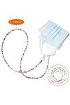 iTGOOS 6 Pièces Chaîne De Lunettes,Cordon De Lunettes Perles,Sangle De Collier De Lunettes,Lunettes Retenue Chaîne Pour Lunet
