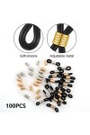 100 pieces Lunettes Extrémités Chaîne de Lunettes Retenue Embouts de chaîne de lunettes Boucle de Chaîne de Lunettes Connecte