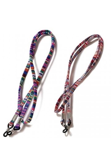 XIAOJING0 2 Pcs Universel Cordon pour Lunettes,Attache Lunettes Femme, Anti-dérapantes Sangle de Lunettes, Chaine Lunettes 2 