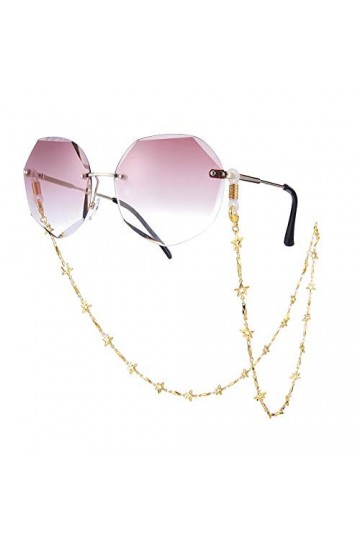 TEAMER Chaîne de Lunettes de Soleil en Forme de Chaîne de Lunettes de Soleil à Cinq Branches（Blanch）