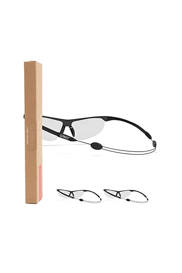 GERNEO® - Maintien sûr – Sangle de lunettes de sport réglable – Cordon à lunettes & cordon de lunettes pour le sport étanche 