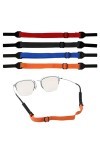 4 Pièces de Sangles de Lunettes Réglables, Sangle de Lunettes Universelle en Silicone pour Lunettes de Soleil pour Hommes Fem