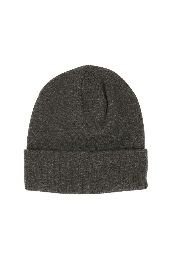 Bonnet Homme ou Femme Rouge - Bonnet Hiver Basic en Maille sans Pompon - 100% Acrylique - avec ou sans Revers - Modèle Simple