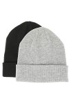 Bonnet Homme ou Femme Rouge - Bonnet Hiver Basic en Maille sans Pompon - 100% Acrylique - avec ou sans Revers - Modèle Simple