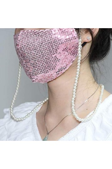 Yienate - Cordon de masque multifonction - Chaîne de perles - Collier détachable - Pour femme et fille