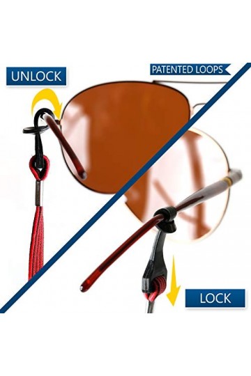 SIGONNA Sangles de support pour lunettes – Sangle de lunettes de soleil de sport pour homme et femme – Supports de lunettes a