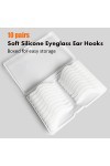PTSLKHN Lot de 10 paires de crochets doreille antidérapants en silicone souple pour lunettes, lunettes de soleil, lunettes d