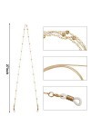 10 Pièces Chaînes de Lunettes Support de Sangle de Lunettes Perle Sangle de Collier de Lunettes Chaîne de Lunettes pour Femme