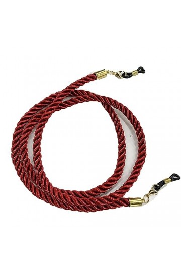 xmf Chaîne de lunettes de soleil, cordon de lunettes antidérapant, cordon léger de tour de cou de 78 cm, Rouge, taille unique