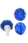 TUKNN Bonnet de Nuit Satin, Bonnet Satin Cheveux Nuit, Bonnet de Nuit Femme, Bonnet de Sommeil Ajustable Chapeau Nuit en Sati