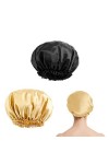 TUKNN Bonnet de Nuit Satin, Bonnet Satin Cheveux Nuit, Bonnet de Nuit Femme, Bonnet de Sommeil Ajustable Chapeau Nuit en Sati