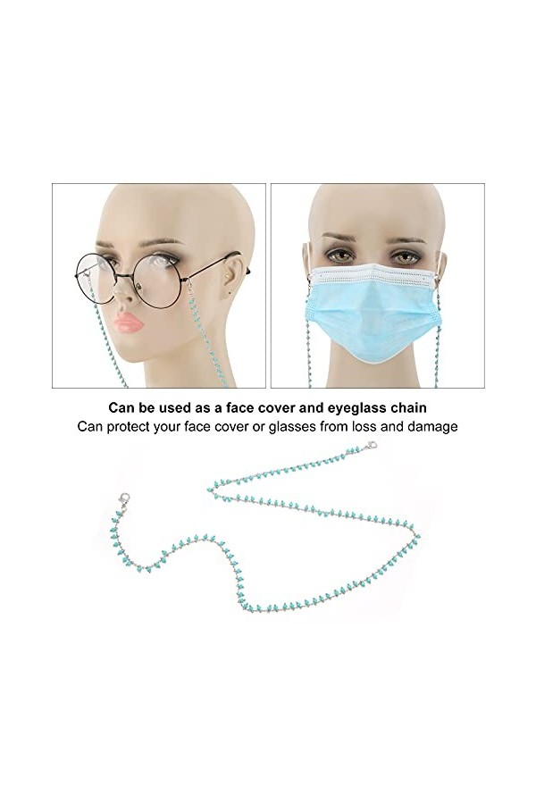 01 Sangle de Collier de chaîne de lanière, chaîne de Support de Couverture de Visage en Plastique légère pour lescalade pour