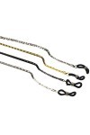 JIHUOO 3 Pièces Antidérapant Métal Chaîne de Lunettes Cordon Lunettes Corde à Lunettes de Soleil