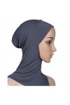 Bonnet sous-hijab pour femme islamique - couvre la tête, le cou et le torse Taille unique Noir